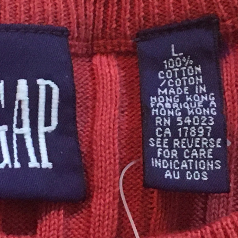 GAP Women's Coral Ribbed Button-Up Sweater - Picture 2 of 3